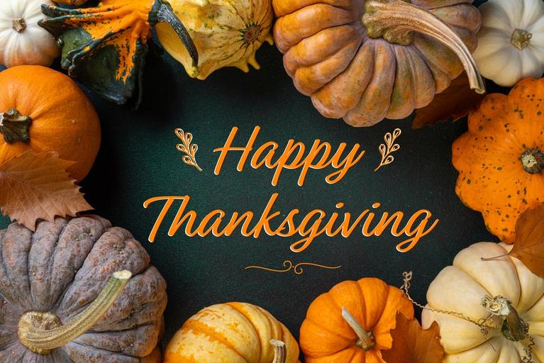 Happy Thanksgiving sign. 